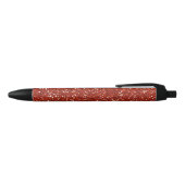 Stijlvol rood glitter zwarte inkt pen (Bovenkant)