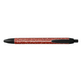 Stijlvol rood glitter zwarte inkt pen (Achterkant)