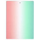 Stijlvol Rood Groen Wit Gradiënt Initiaal Monogram Klembord (Achterkant)