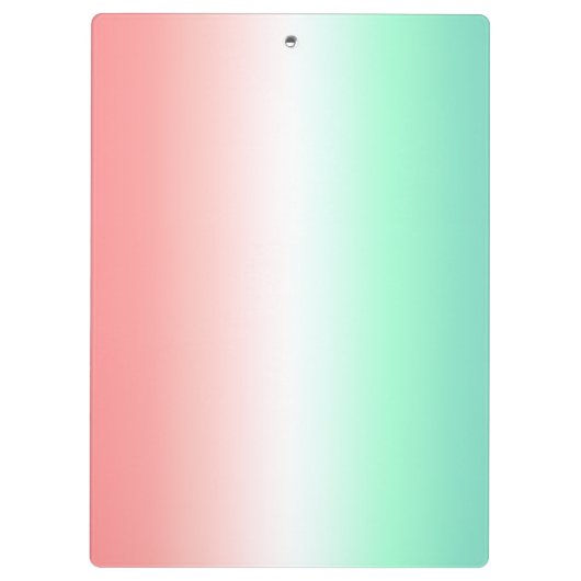 Stijlvol Rood Groen Wit Gradiënt Initiaal Monogram Klembord (Achterkant)