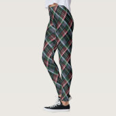 Stijlvol rood groen zwart Tartan Plaid Patterned Leggings (Links)