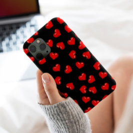 Stijlvol rood hardesotief op zwart Case-Mate iPhone case