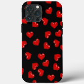 Stijlvol rood hardesotief op zwart Case-Mate iPhone case (Achterkant)
