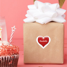 Stijlvol rood hart Klassiek Hart Sticker