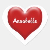 Stijlvol rood hart Klassiek Sticker (Voorkant)
