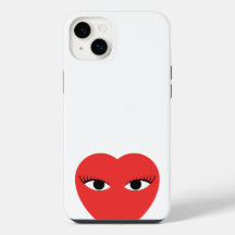 Stijlvol rood knuffel hart met ogen op wit