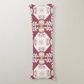 Stijlvol rood ornamental Dragonfly-ontwerp Lichaamskussen (Voorkant Verticaal)