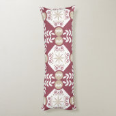 Stijlvol rood ornamental Dragonfly-ontwerp Lichaamskussen (Achterkant (Verticaal))