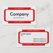 Stijlvol rood paneel - Wit Visitekaartje (Voorkant / Achterkant)