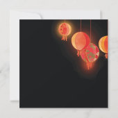 Stijlvol rood papier als lintje kaart (Achterkant)