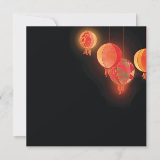 Stijlvol rood papier als lintje kaart (Achterkant)