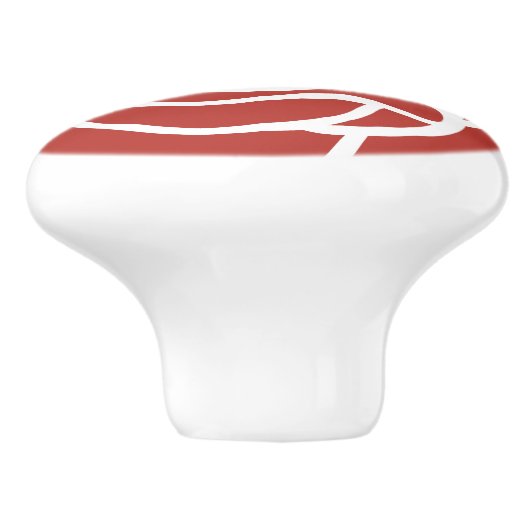 Stijlvol rood roze ventilatorontwerp keramische knop (Zijkant)