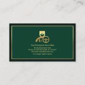 Stijlvol rood Tab Gold-Lijst groene grunge Layer Visitekaartje (Achterkant)