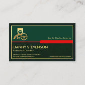 Stijlvol rood Tab Gold-Lijst groene grunge Layer Visitekaartje (Voorkant)