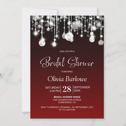 Stijlvol rood Vrijgezellenfeest Kaart (Voorkant)