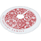  Stijlvol Rood Wit Kerst Bloemenpatroon Kerstboom Rok (Gekanteld)