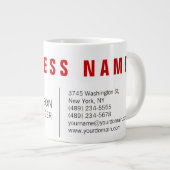 Stijlvol rood wit modern minimalistisch grote koffiekop (Voorkant rechts)