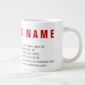 Stijlvol rood wit modern minimalistisch grote koffiekop (Rechts)