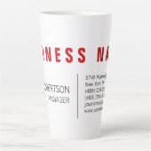 Stijlvol rood wit modern minimalistisch latte mok (Voorkant)