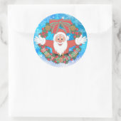 Stijlvol rood wit pastel ronde sticker (Tas)