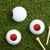 Stijlvol rood zwart monogram Initiaal Professional Golfballen (Insitu Gras)