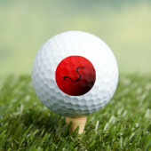 Stijlvol rood zwart monogram Initiaal Professional Golfballen (Insitu Shirt)