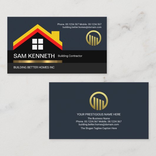 Stijlvol Rooftop Window Building Handyman Visitekaartje (Voorkant / Achterkant)