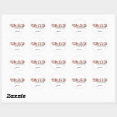 Stijlvol Roos, aangepast Afstuderen voor tekstdans Ronde Sticker (Vel)