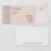 Stijlvol Roos Border Business Card-sjabloon Visitekaartje (Voorkant / Achterkant)