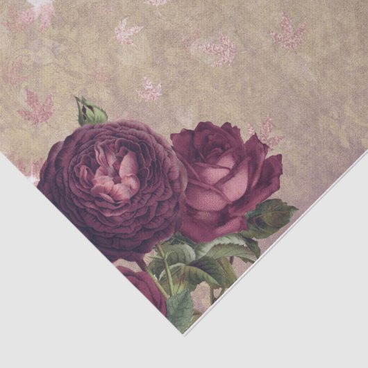 stijlvol Roos en bladpapier Tissuepapier (Detail)
