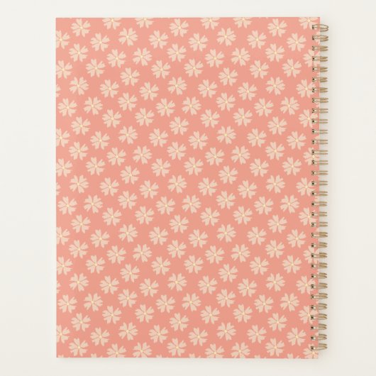 Stijlvol Roos flessenpatroon roze Planner (Achterkant)