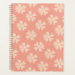 Stijlvol Roos flessenpatroon roze Planner<br><div class="desc">Stijlvol roze bloempatroon met schattige roze bloemen op een roze achtergrond van het roos. Exclusief voor u ontworpen door Happy Dolphin Studio!</div>