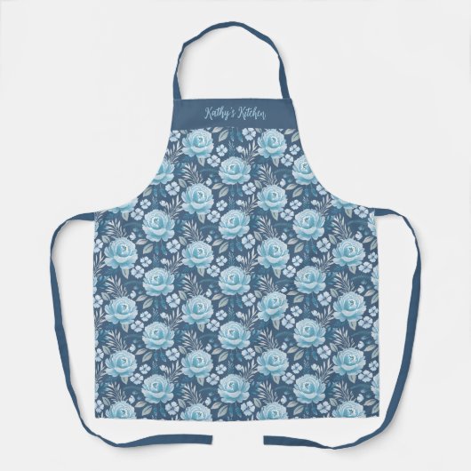 Stijlvol Roos Floral Pattern Schort (Voorkant)