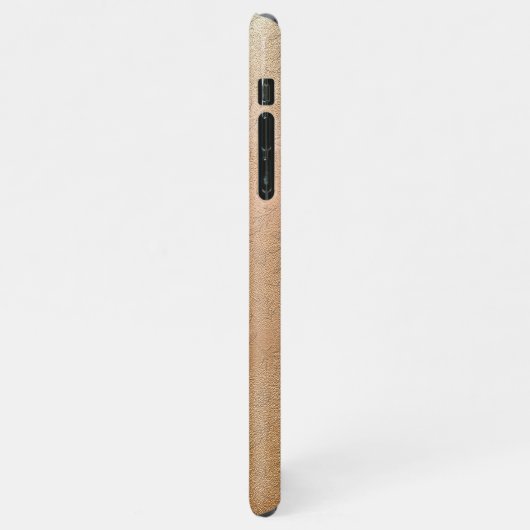 Stijlvol Roos Gold Botanical Offset Monogram iPhone Hoesje (Linkerkant)