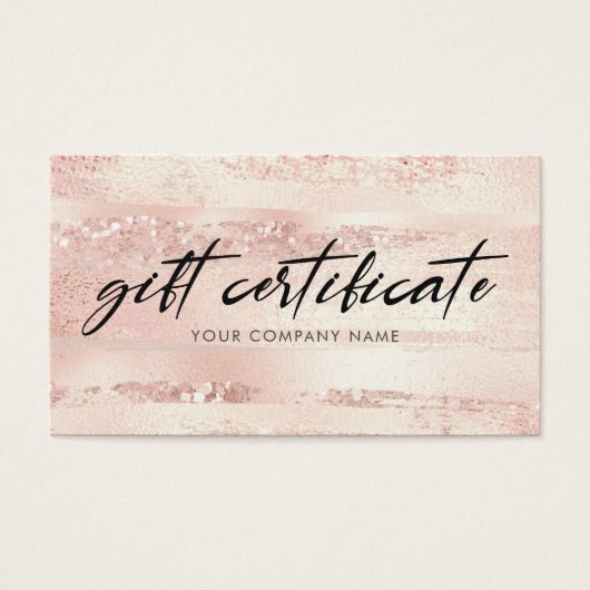 Stijlvol Roos Gold Cft-certificaat Visitekaartje (Voorkant)