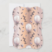 Stijlvol Roos Gold Dot, ballonnen gezoet 16 Kaart (Achterkant)