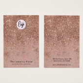 Stijlvol Roos Gold Faux Glitter-beeldscherm Visitekaartje (Voorkant /achterkant)