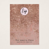 Stijlvol Roos Gold Faux Glitter-beeldscherm Visitekaartje (Voorkant)