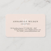 Stijlvol Roos Gold Foil & Roze Monogram Visitekaartje (Achterkant)