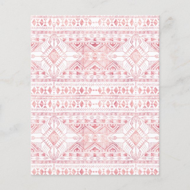 Stijlvol Roos Gold Geometric Tribal Aztec Pattern (Voorkant)