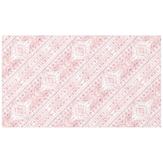 Stijlvol Roos Gold Geometric Tribal Aztec Pattern Tafelkleed (Voorkant (Horizontaal))