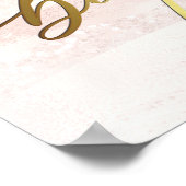 Stijlvol Roos Gold Girl Baptisme Welkom Poster (Hoek)