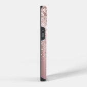 Stijlvol Roos Gold Glitter Monogram Name Script iPhone Hoesje (Rechterkant)