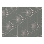 Stijlvol Roos Gold Grey Palm Leaf Moon Phases Art Tafelkleed (Voorkant (Horizontaal))