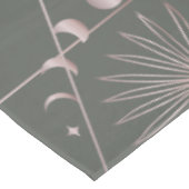 Stijlvol Roos Gold Grey Palm Leaf Moon Phases Art Tafelkleed (Gekanteld)