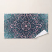 Stijlvol Roos Gold Mandala Blue Nebula Stars Bad Handdoek (Handdoek)