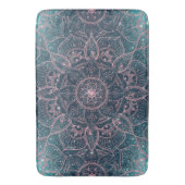 Stijlvol Roos Gold Mandala Blue Nebula Stars Badmat (Voorkant Verticaal)