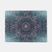 Stijlvol Roos Gold Mandala Blue Nebula Stars Deurmat (Voorkant)