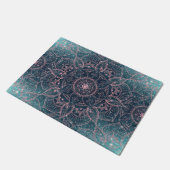 Stijlvol Roos Gold Mandala Blue Nebula Stars Deurmat (Schuin)