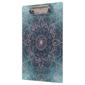 Stijlvol Roos Gold Mandala Blue Nebula Stars Klembord (Links)